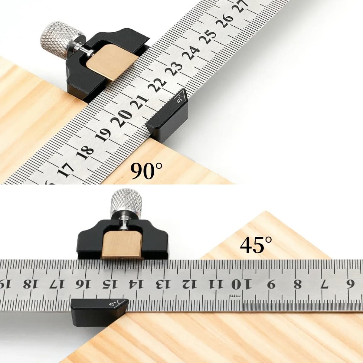 Justerbar stål-kombivinkel 45-90 grader