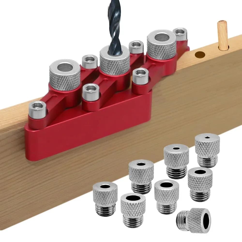 Selvcentrerende dowelguide med 3-10mm bøsninger