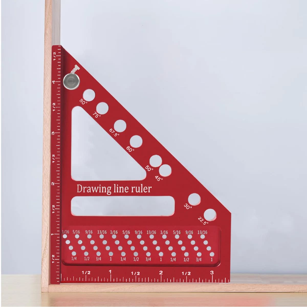 Aluminium vinkelmåler med dowel-pins