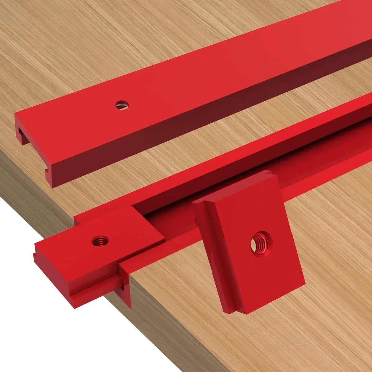 2-pakker kraftige aluminium miter-skinneskinner til borde