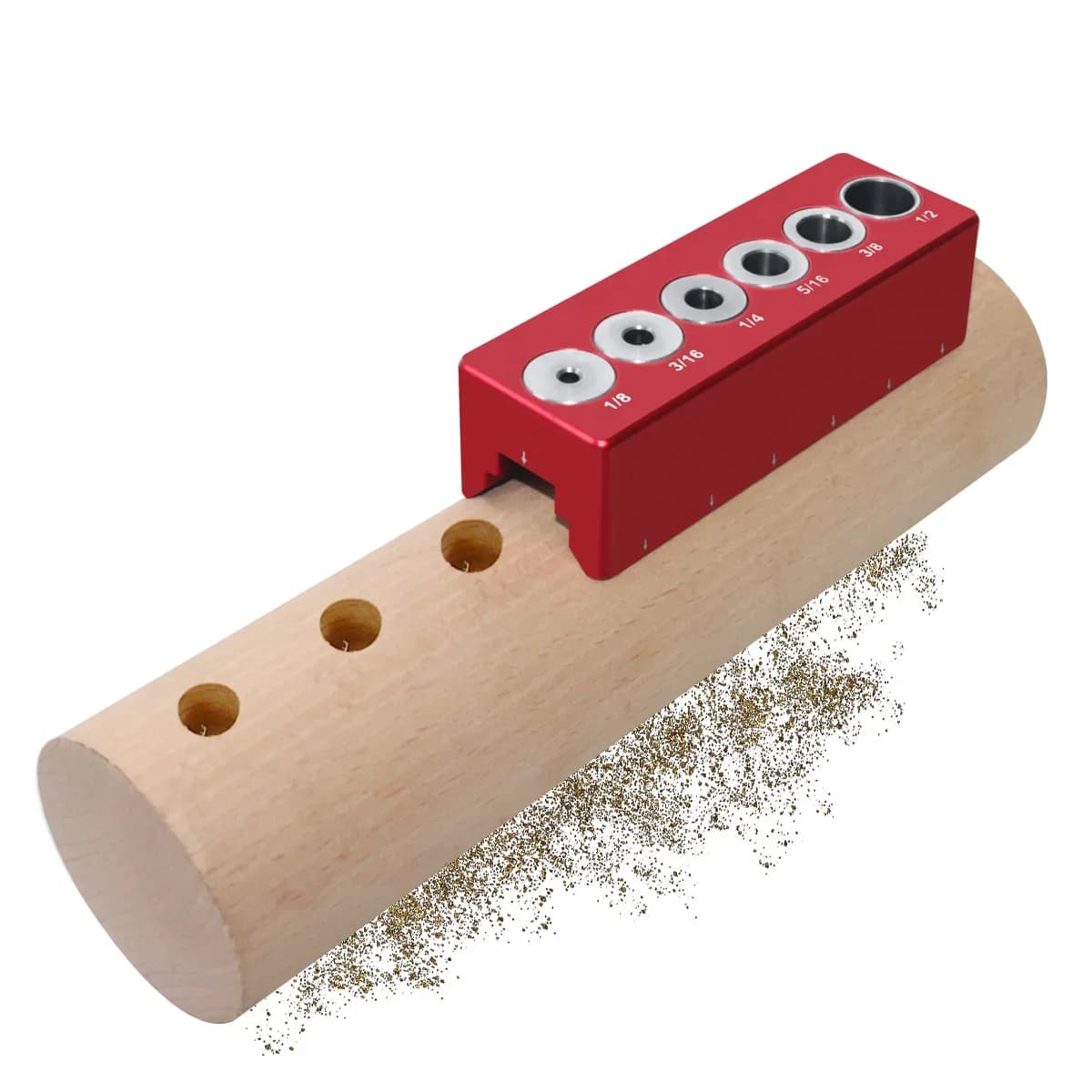 Lodret jig til hulskifte- og dowel-boring