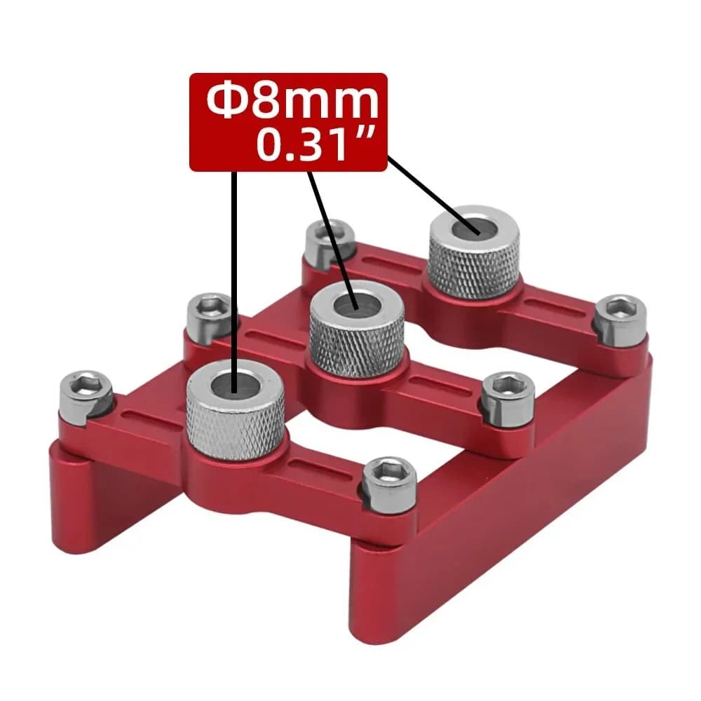 Selvcentrerende dowelguide med 3-10mm bøsninger