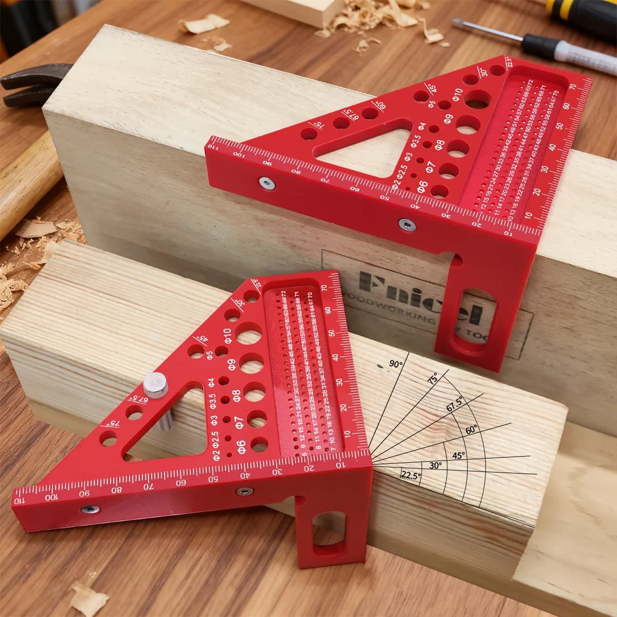 3D plastisk vinkelmåler med protractor