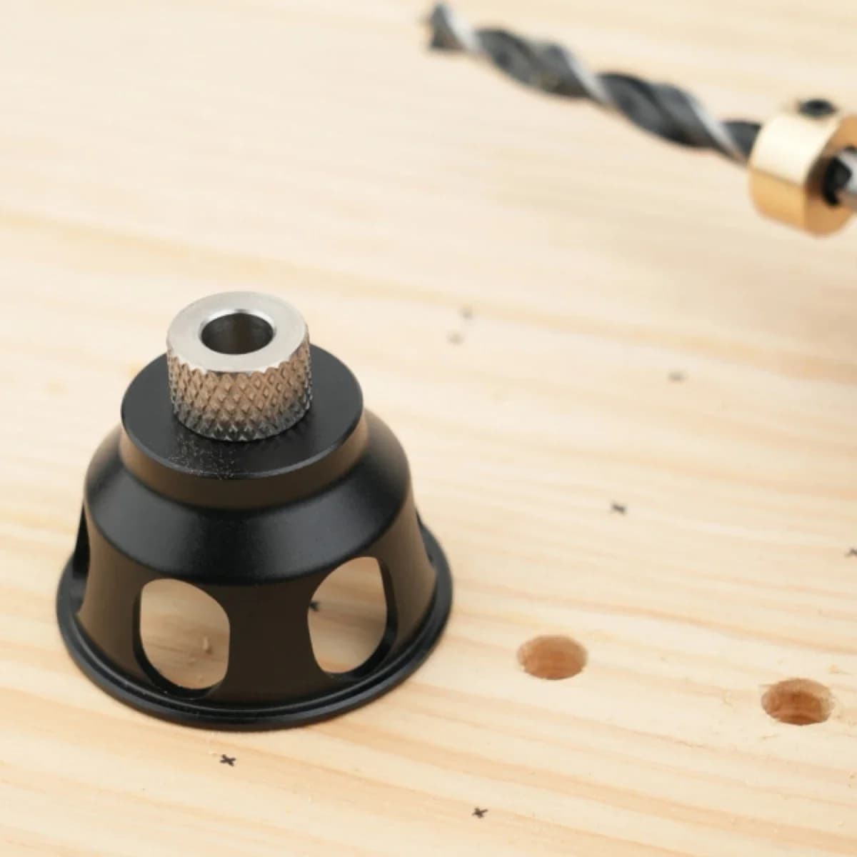 Lodret dowel-guide-sæt i aluminium, 3-10 mm