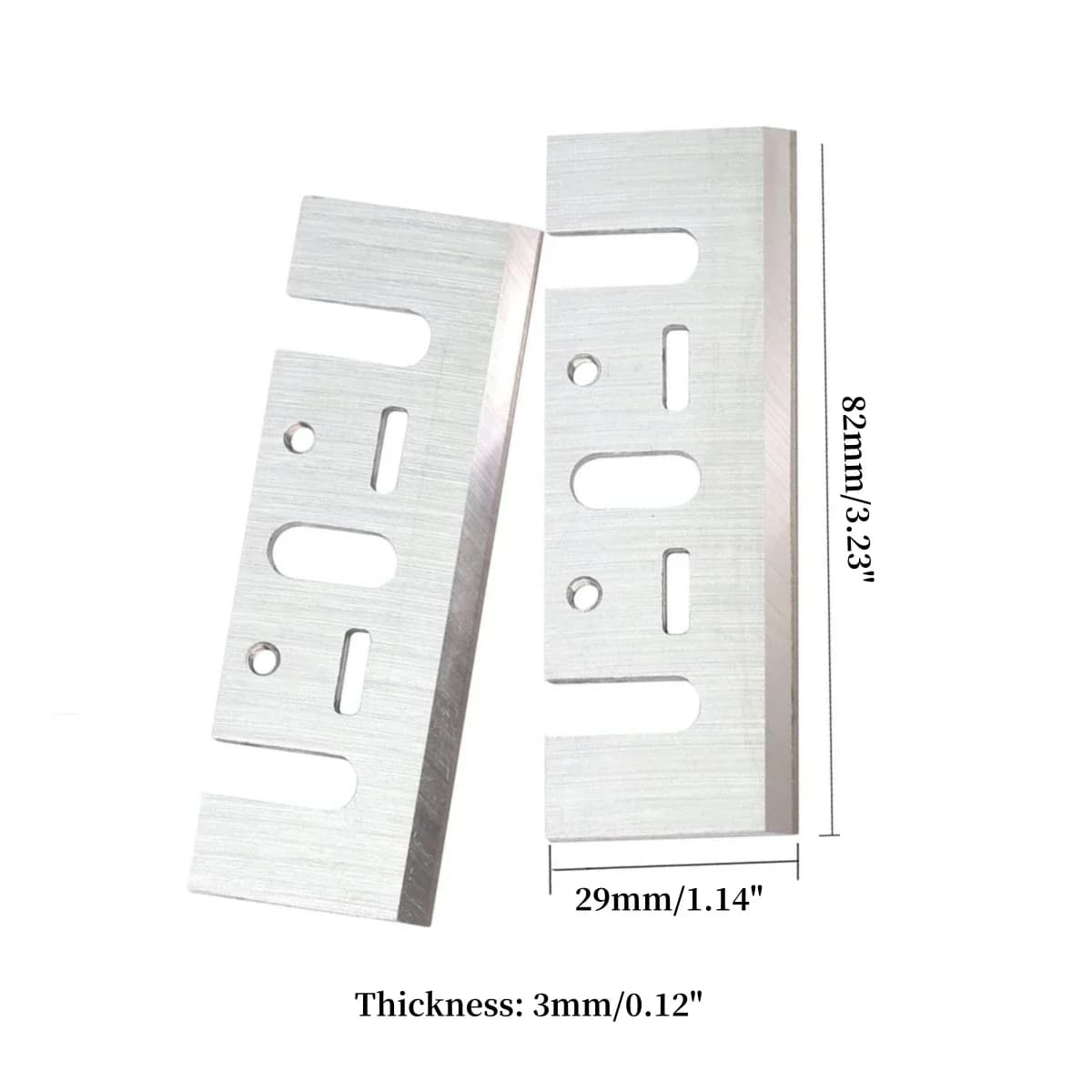 2-pak hårdmetalbelagte høvleknive 82 mm