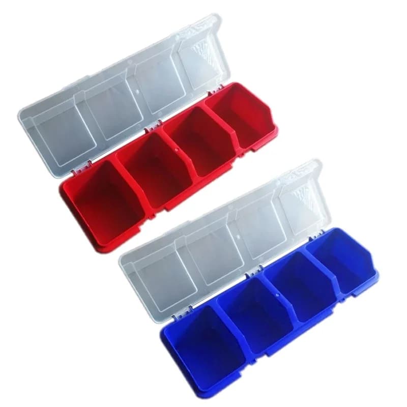 Plastik opbevaringsboks med låg til hardware