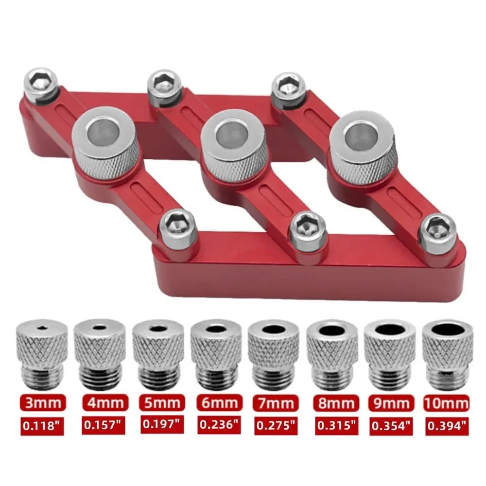 Selvcentrerende dowelguide med borebøsninger 3-10 mm