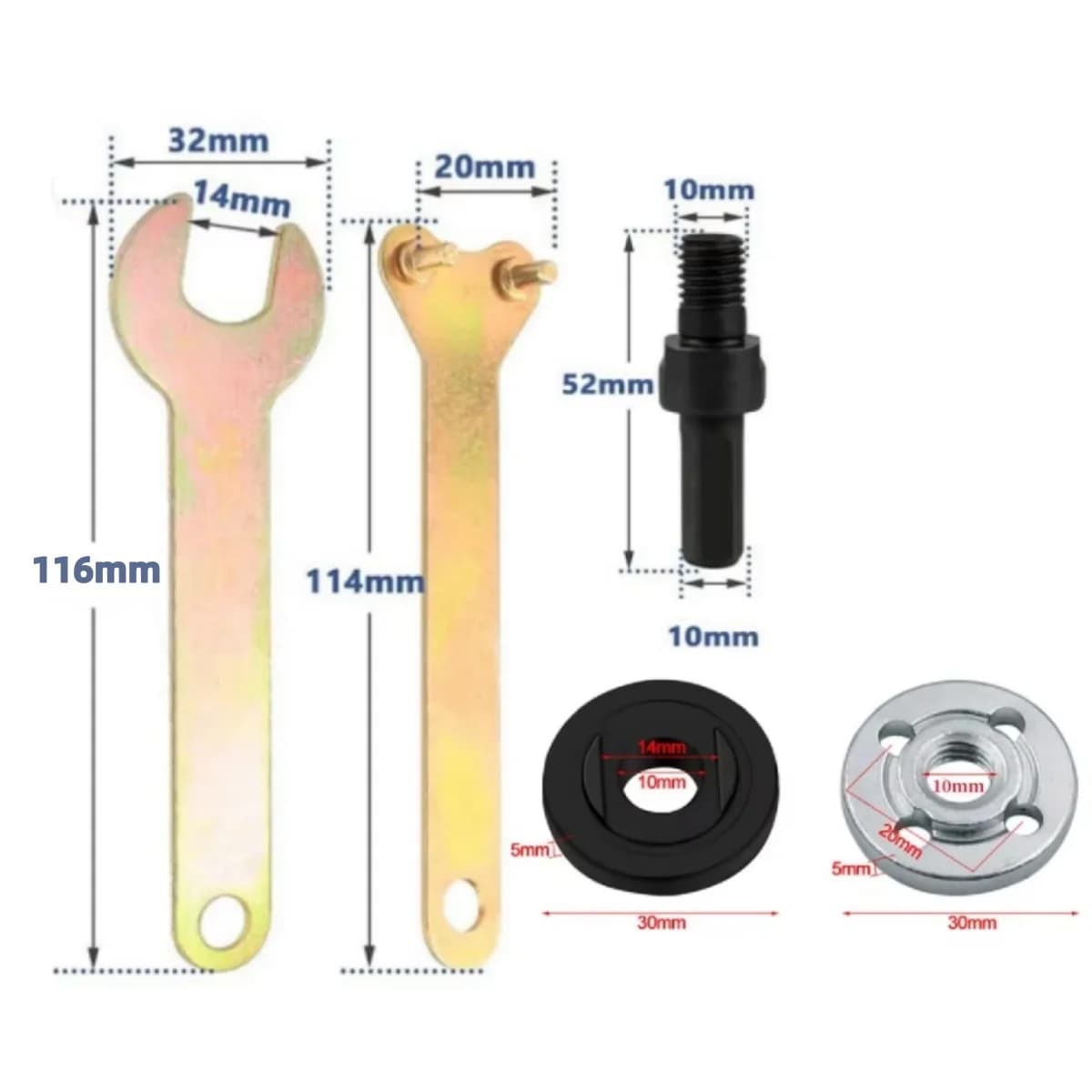 Adapterstang til vinkelsliber (10 mm boremaskine)