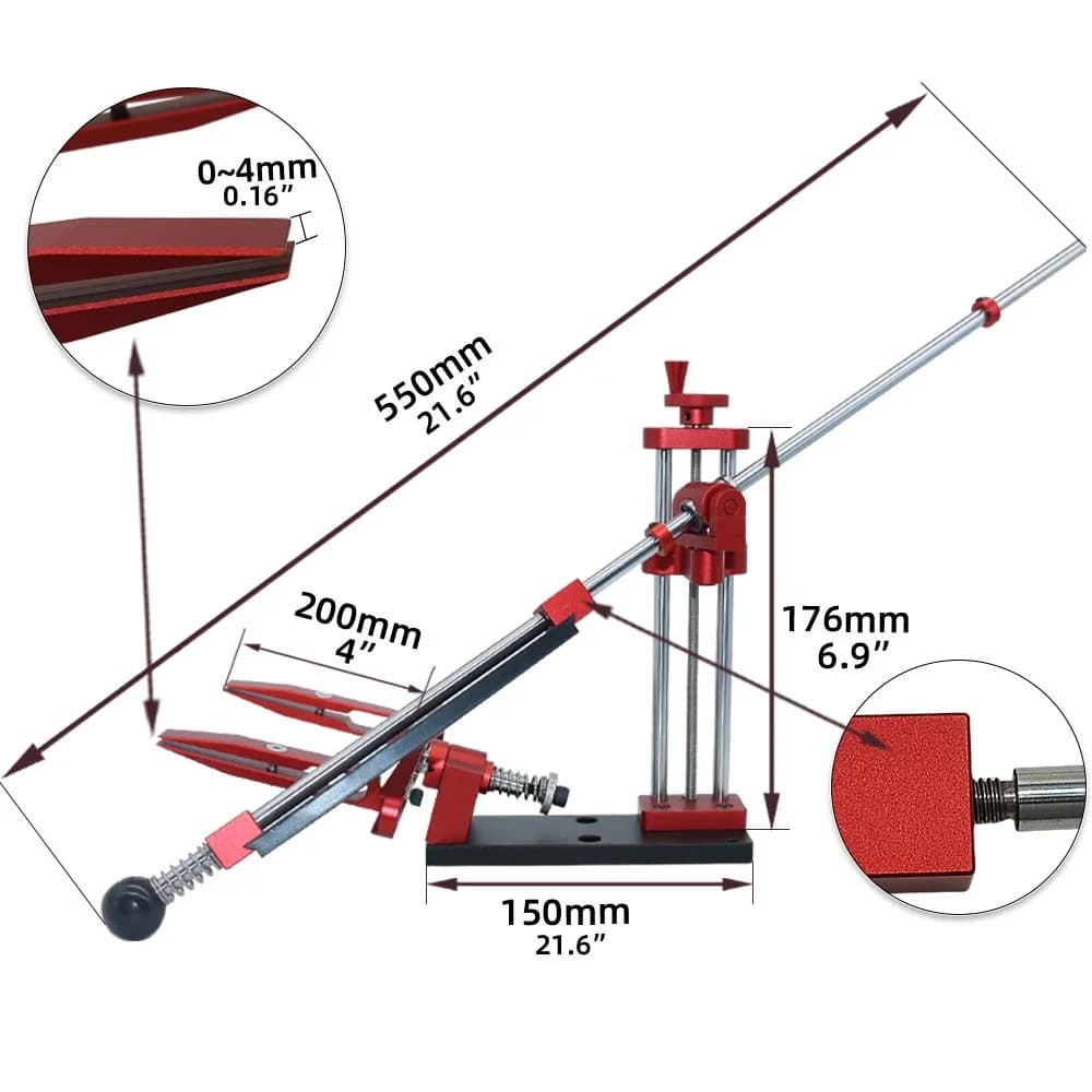 Knivslipesystem med 360-graders rotation