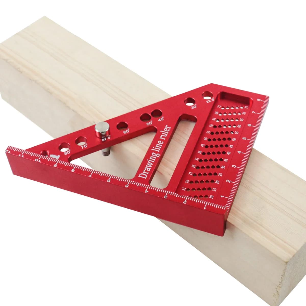 Aluminium vinkelmåler med dowel-pins