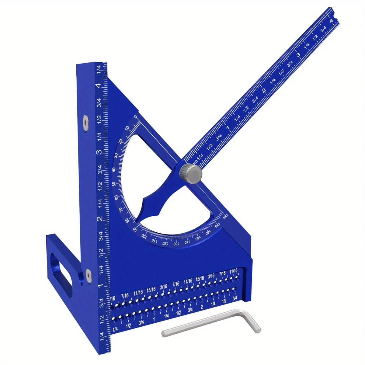 Justerbart 3D aluminium vinkelprotractor til træarbejde