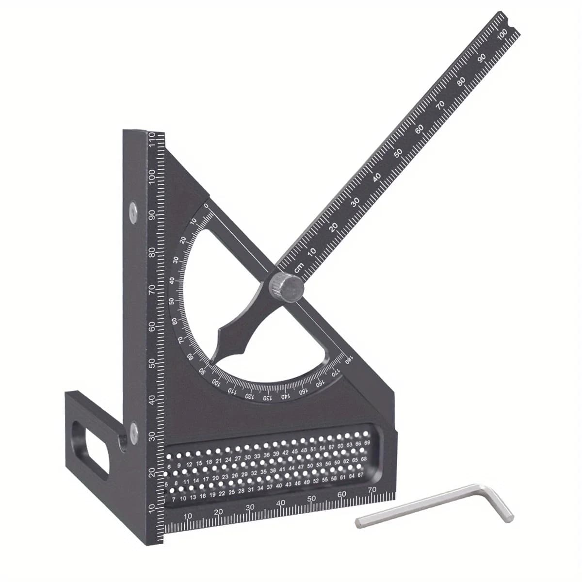 Justerbart 3D aluminium vinkelprotractor til træarbejde