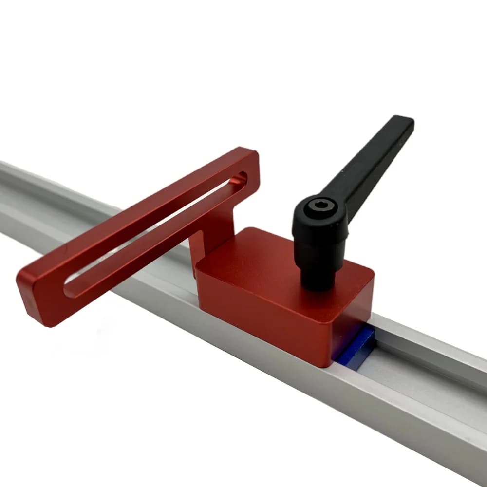 Aluminium anslag for gerskinne til standard T-skinne