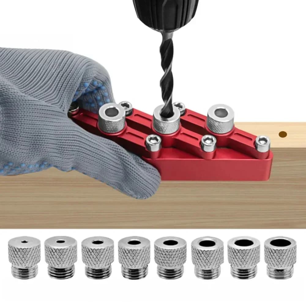 Selvcentrerende dowelguide med 3-10mm bøsninger