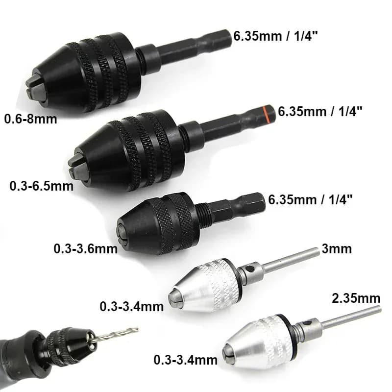 0,3-8,0 mm hurtigskiftende mini borechuck