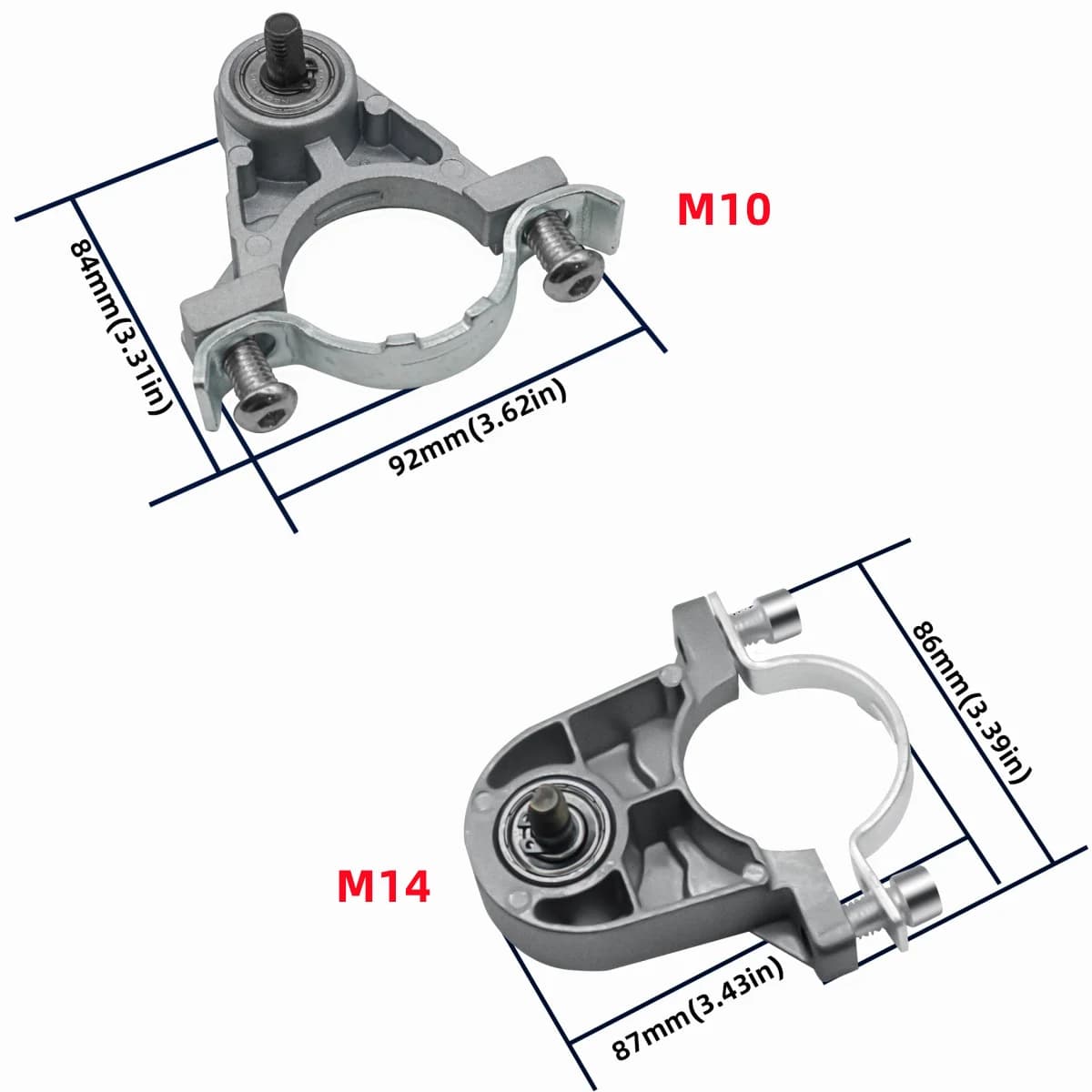 Universal vinkelsliber adapter til M10 og M14 gevind