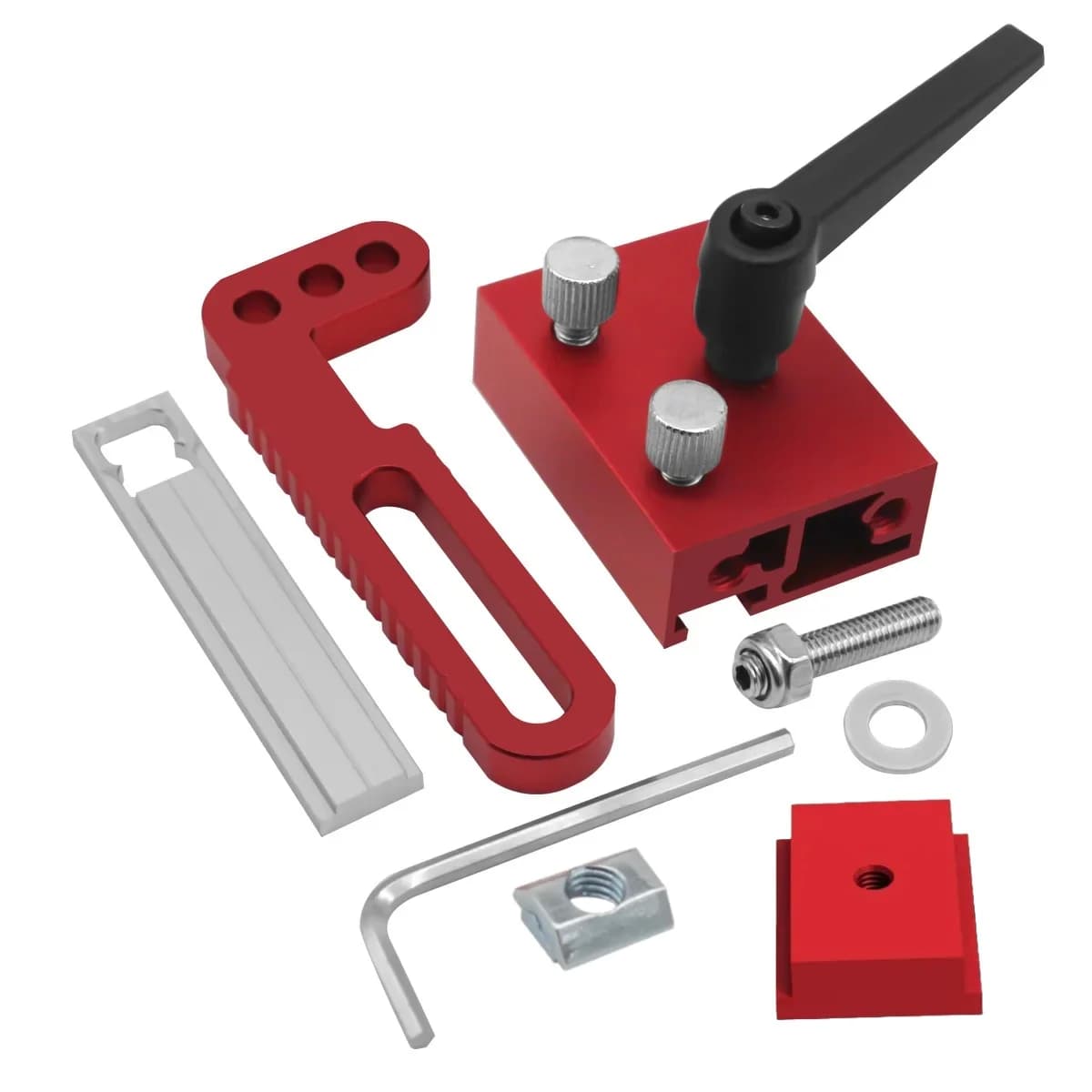 Justerbar aluminium T-skinnegrænsestop for miterskinner