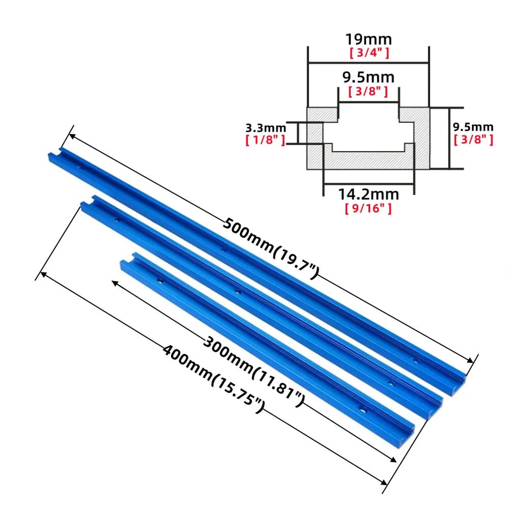 Universal aluminium T-slot mitringsbanelineal fixture