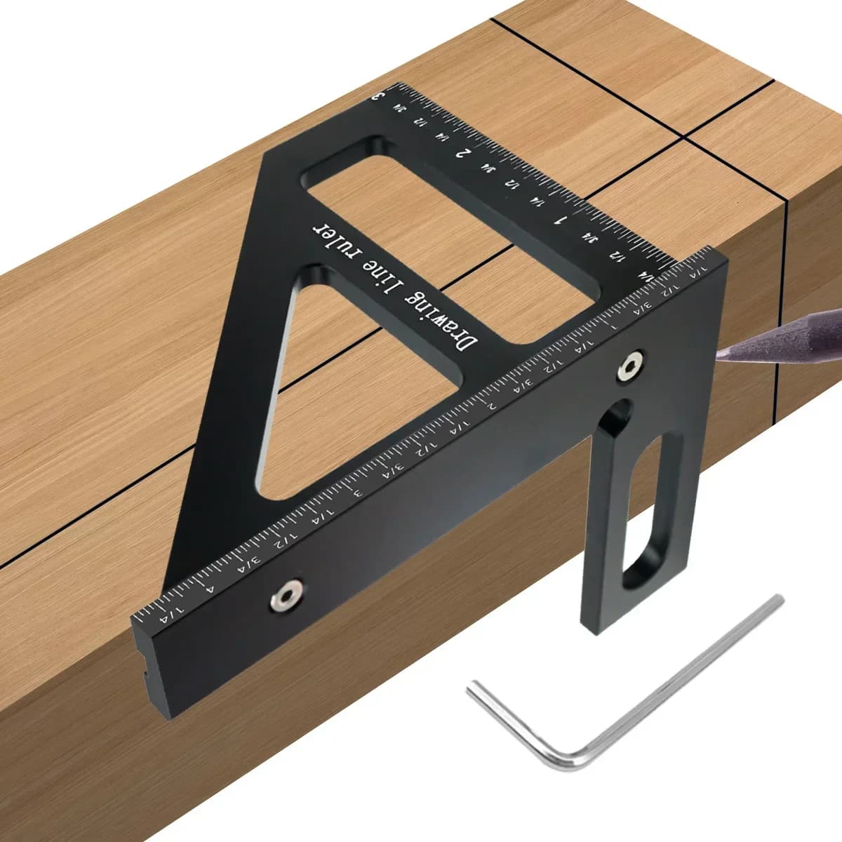 3D multi-vinkel aluminium gerkasse-dreiekantlineal