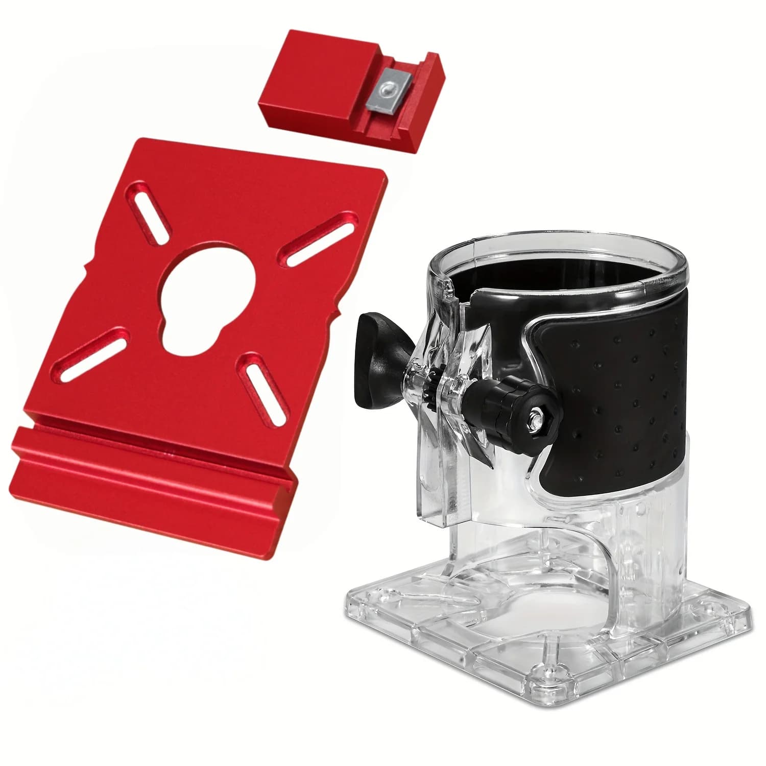 Aluminium fræsevejledningsskinneadapter med 2 stopstykker