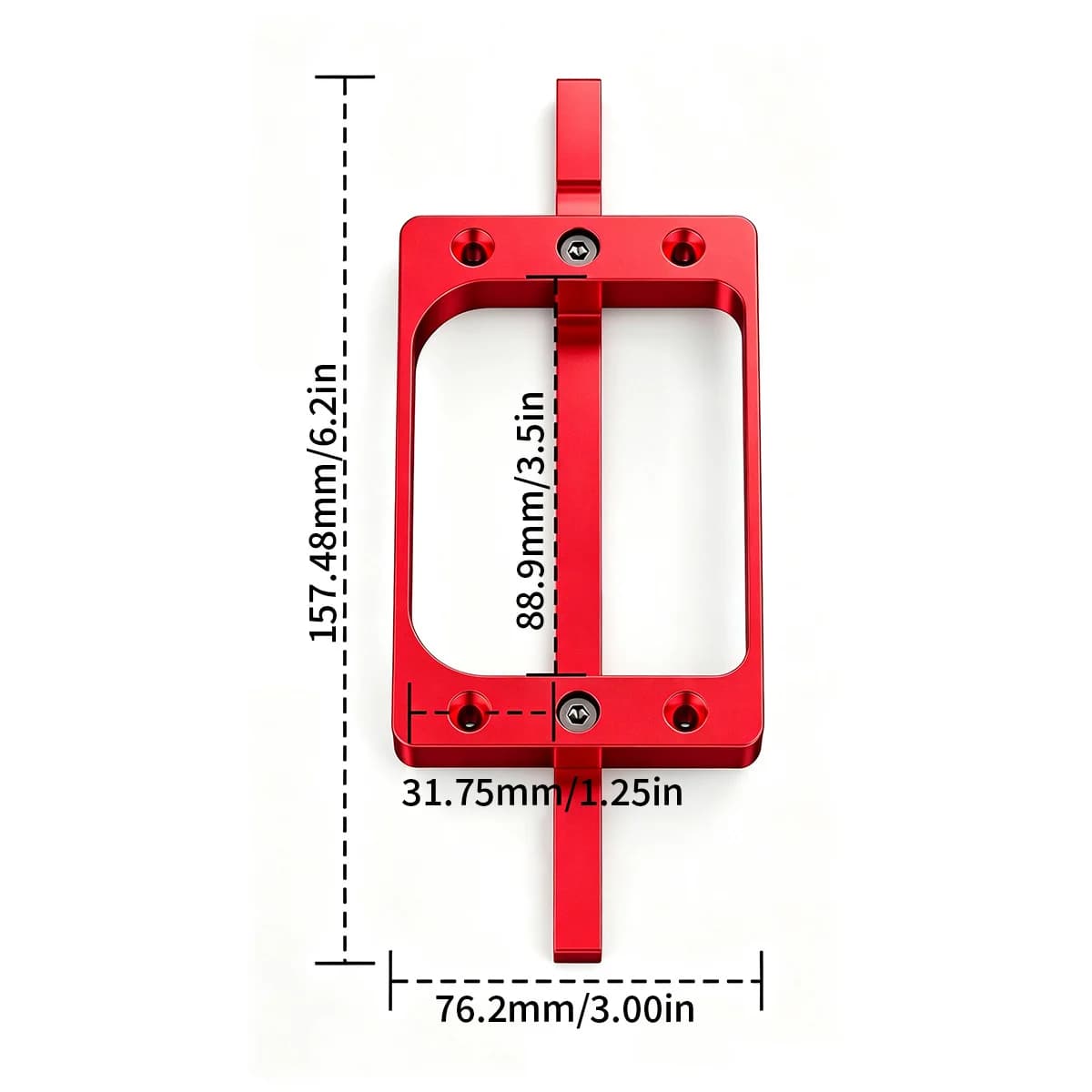 3,5 tommer aluminium dørhængsle mortiseringsguide