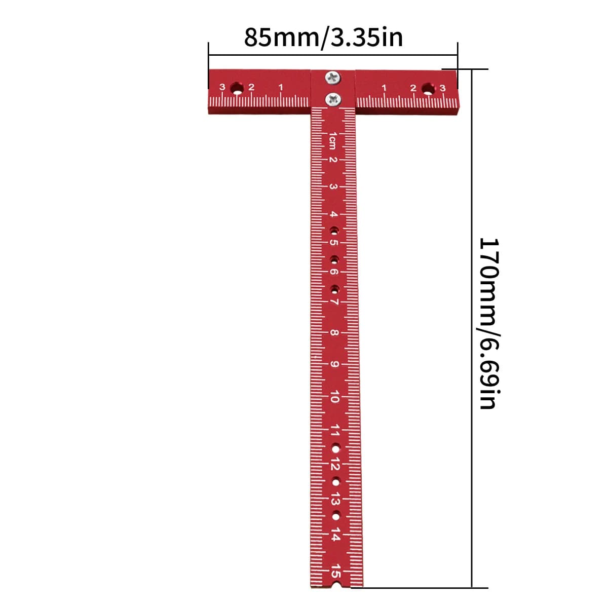T-lineal i aluminiumlegering til tegnearbejde
