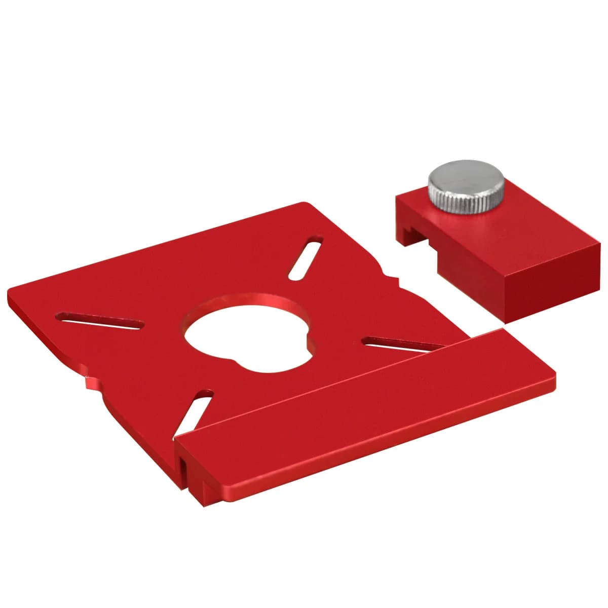 Aluminium fræsevejledningsskinneadapter med 2 stopstykker