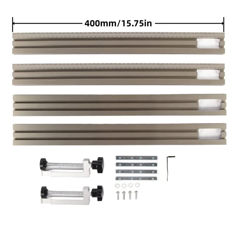 400mm aluminium guide skinne til fræsermaskine