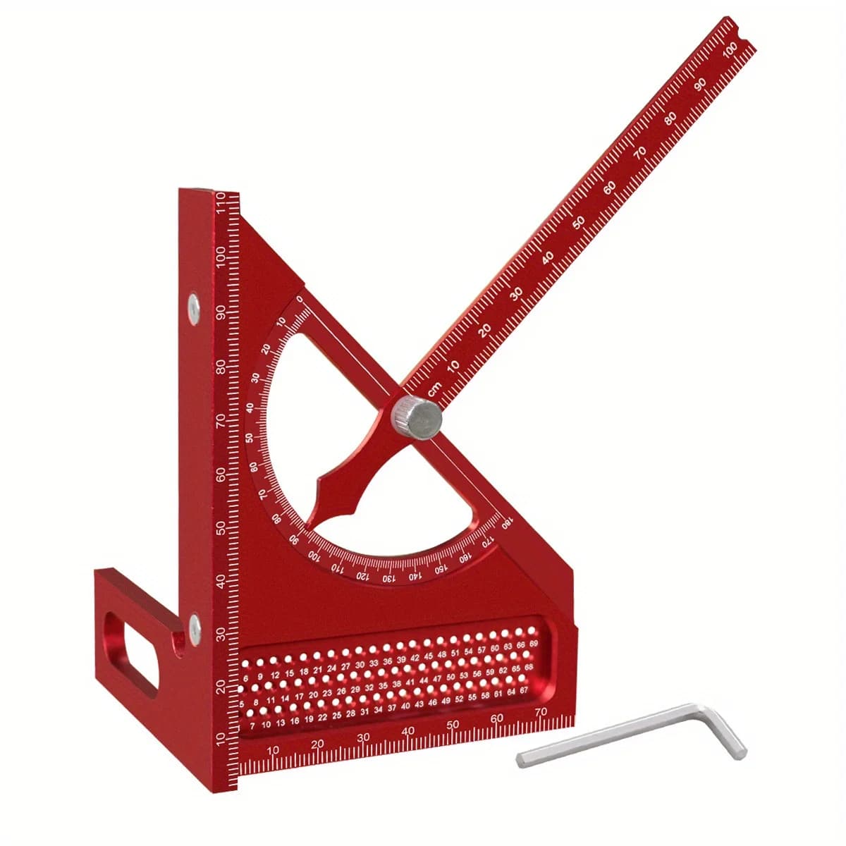 Justerbart 3D aluminium vinkelprotractor til træarbejde