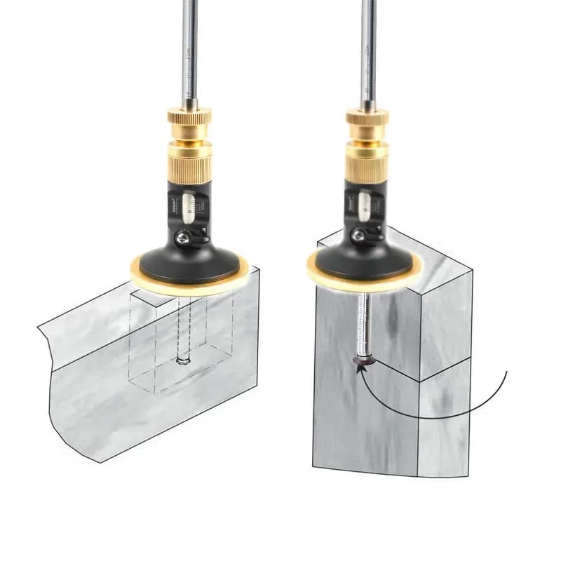 Aluminiumsvinge og måleskinne sæt for dovetail