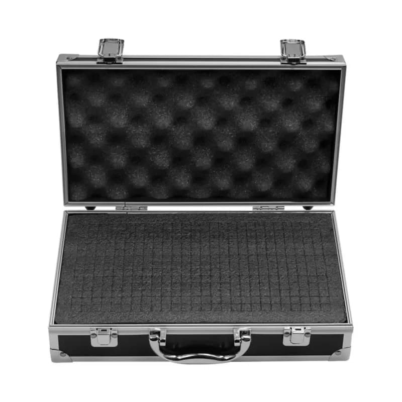 Bærbar aluminium værktøjskasse med svampforing 30x17x8cm