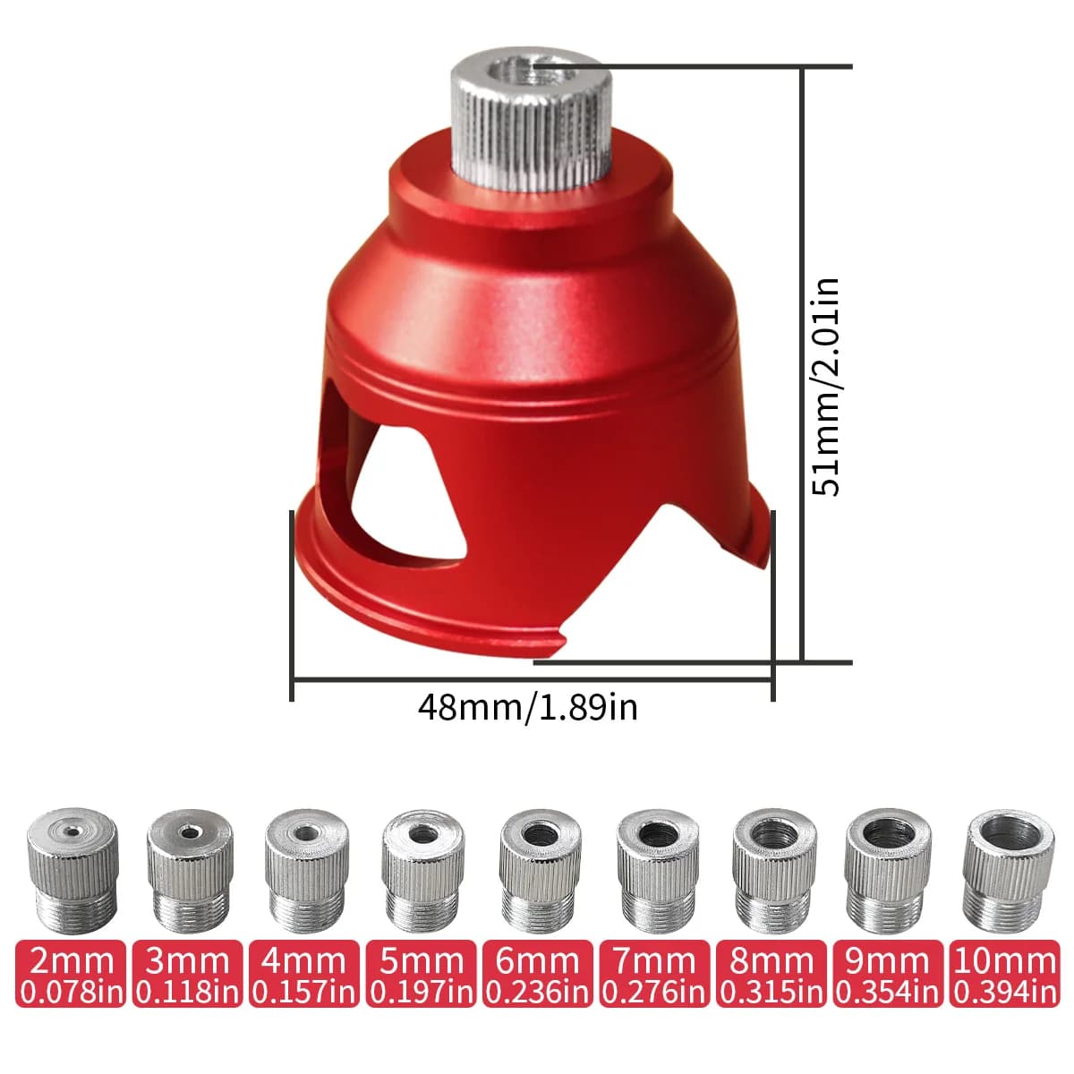 Lodret boreguide med dowel-skabelon, 2-10 mm