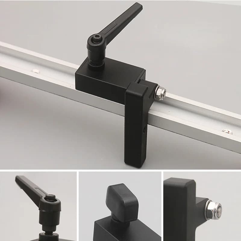 Aluminium T-spors skydelimiter stopklods