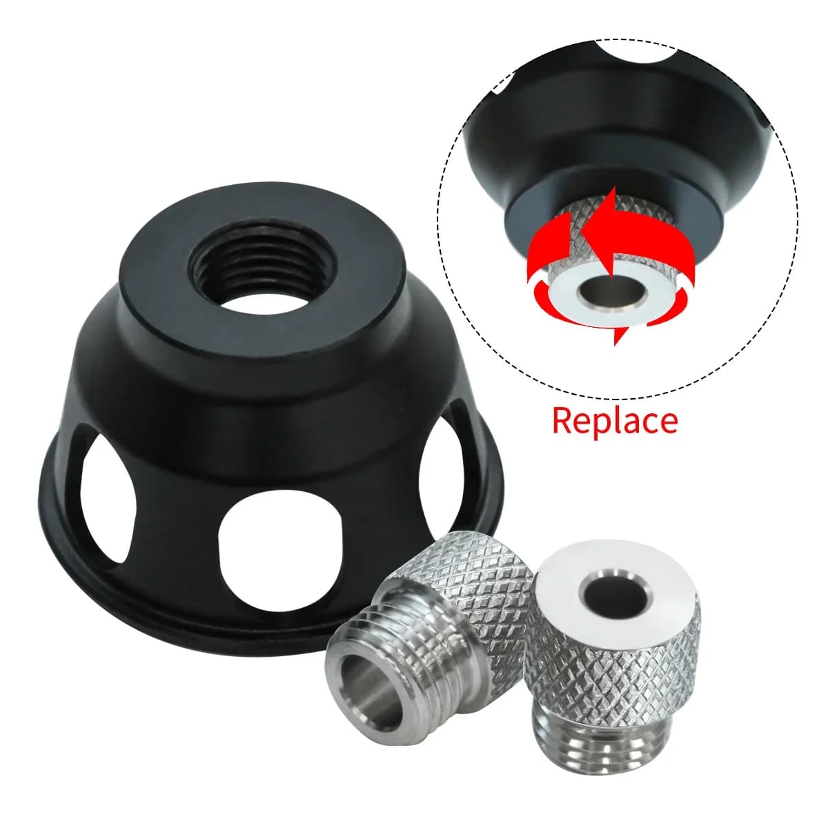 Lodret dowel-guide-sæt i aluminium, 3-10 mm