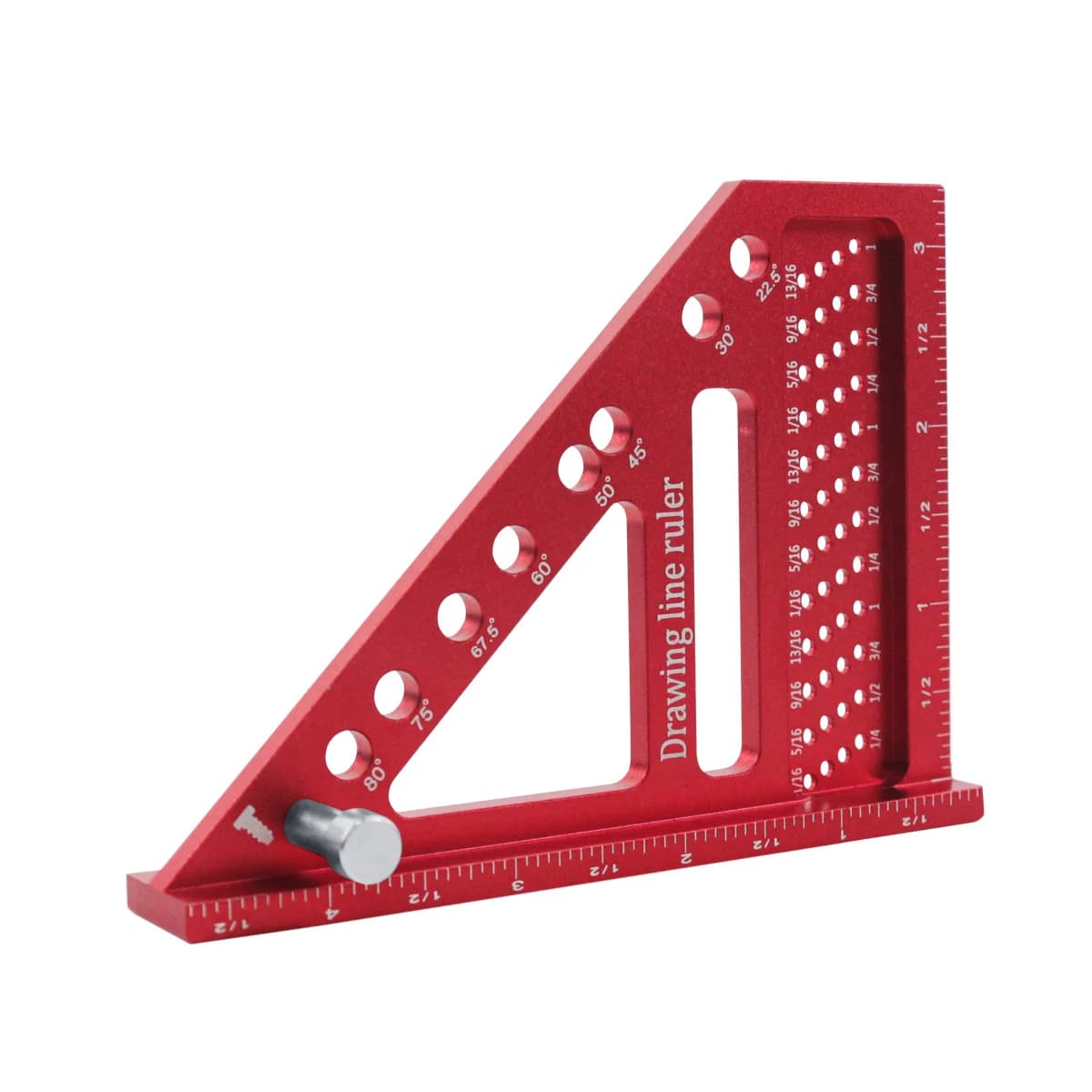 Aluminium vinkelmåler med dowel-pins
