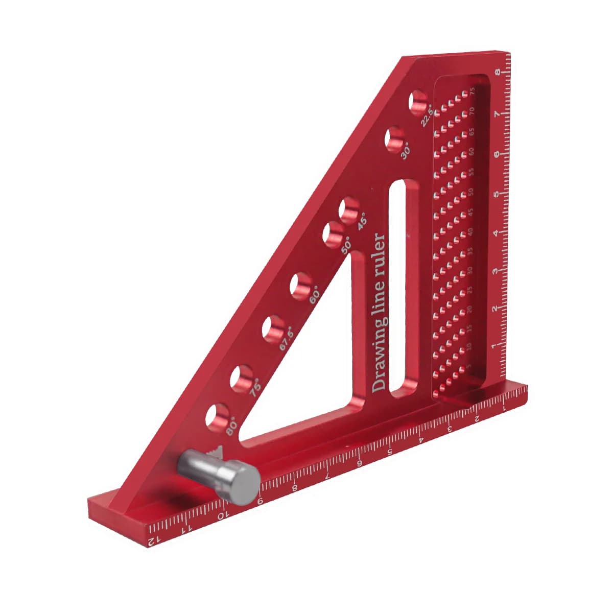 Aluminium vinkelmåler med dowel-pins