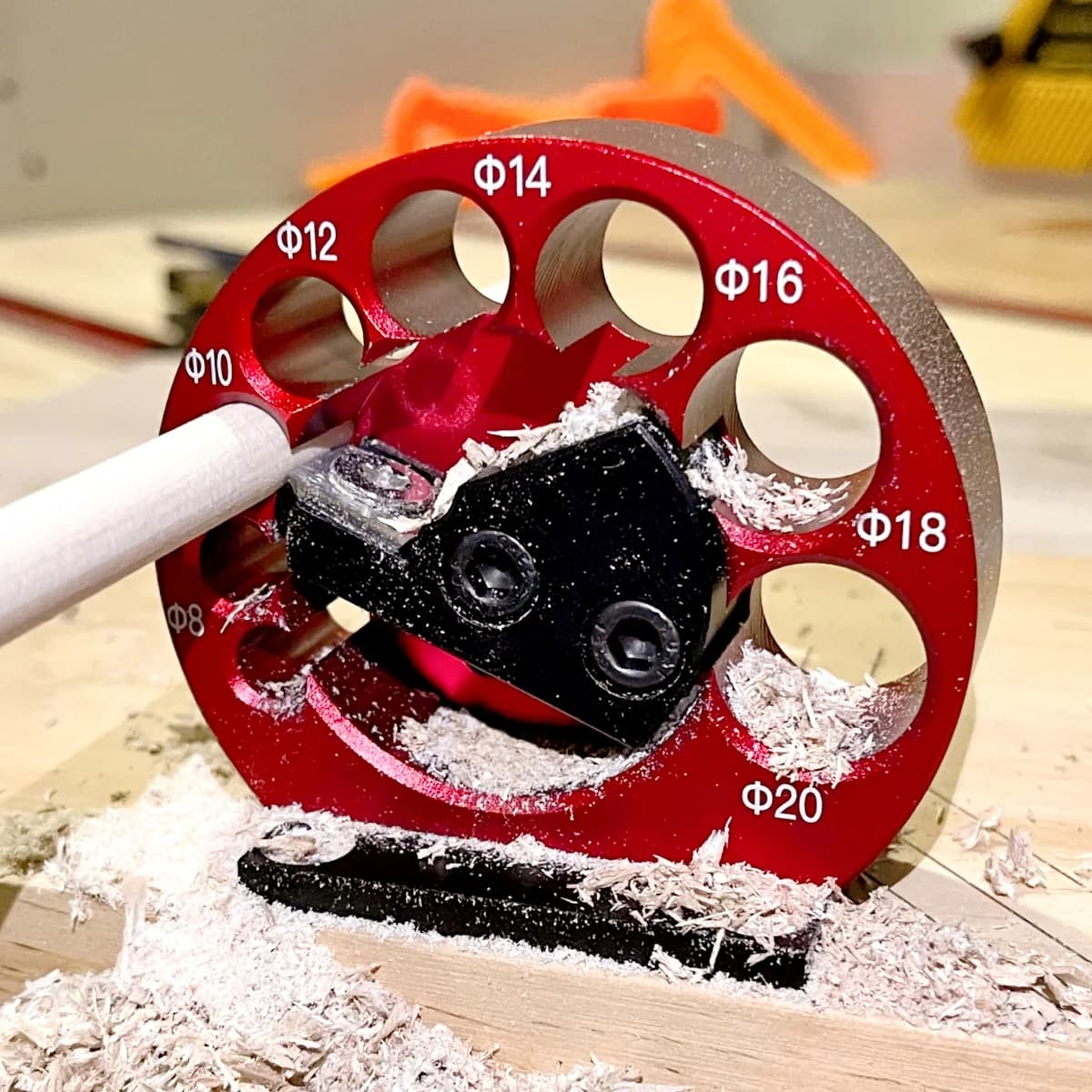 8-hullers justerbar dowel-jig til træarbejde, 8-20mm