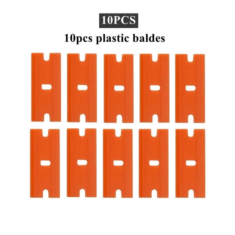 Plastik skraber med knive til glas