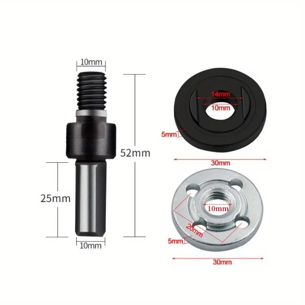 M10 vinkelsliber flange-møtrik og trykplade-sæt