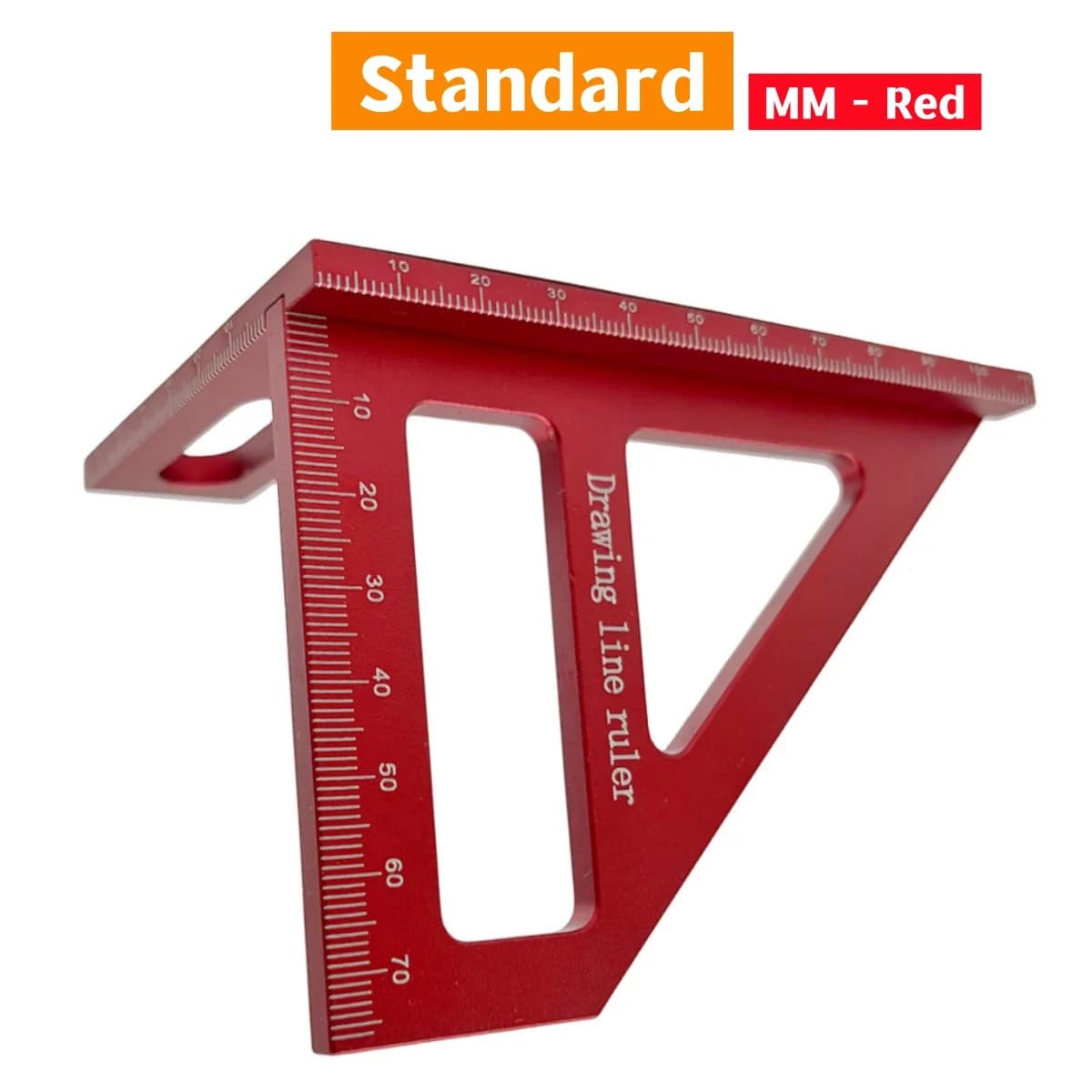 Aluminium vinkel i træ til miterdrempel og trekantslineal