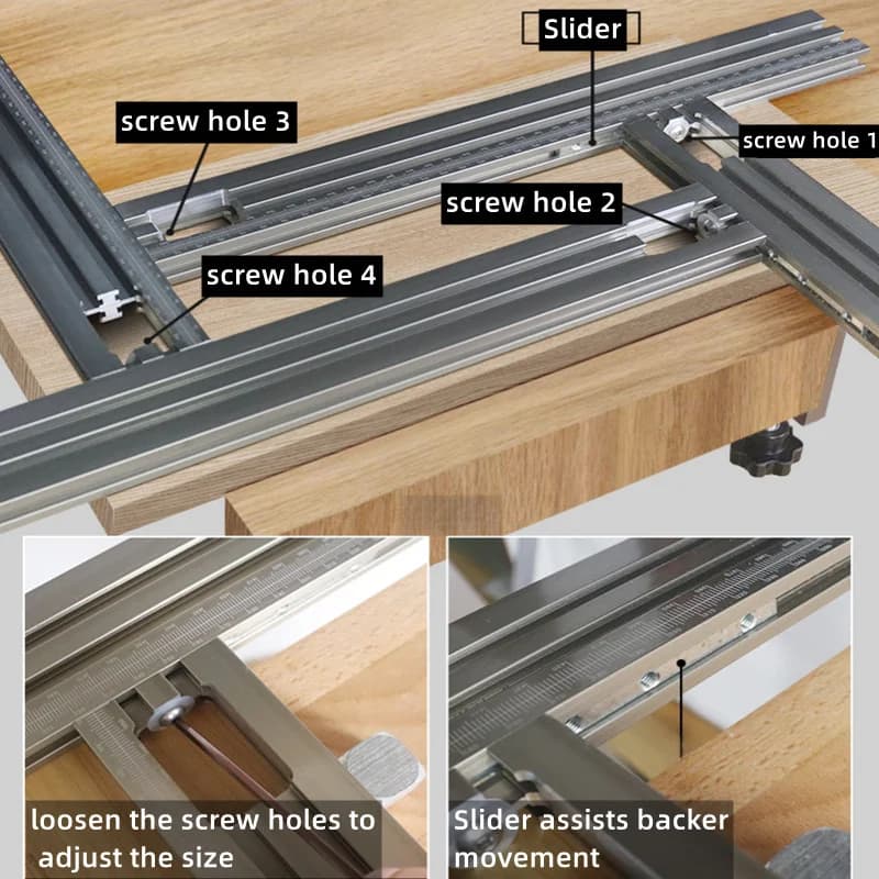 400mm aluminium guide skinne til fræsermaskine