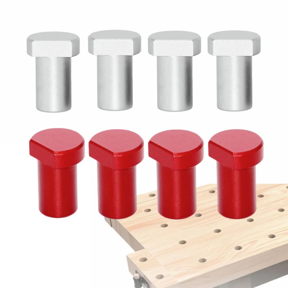 4 stk aluminium bordhuller med stopper, 19/20 mm