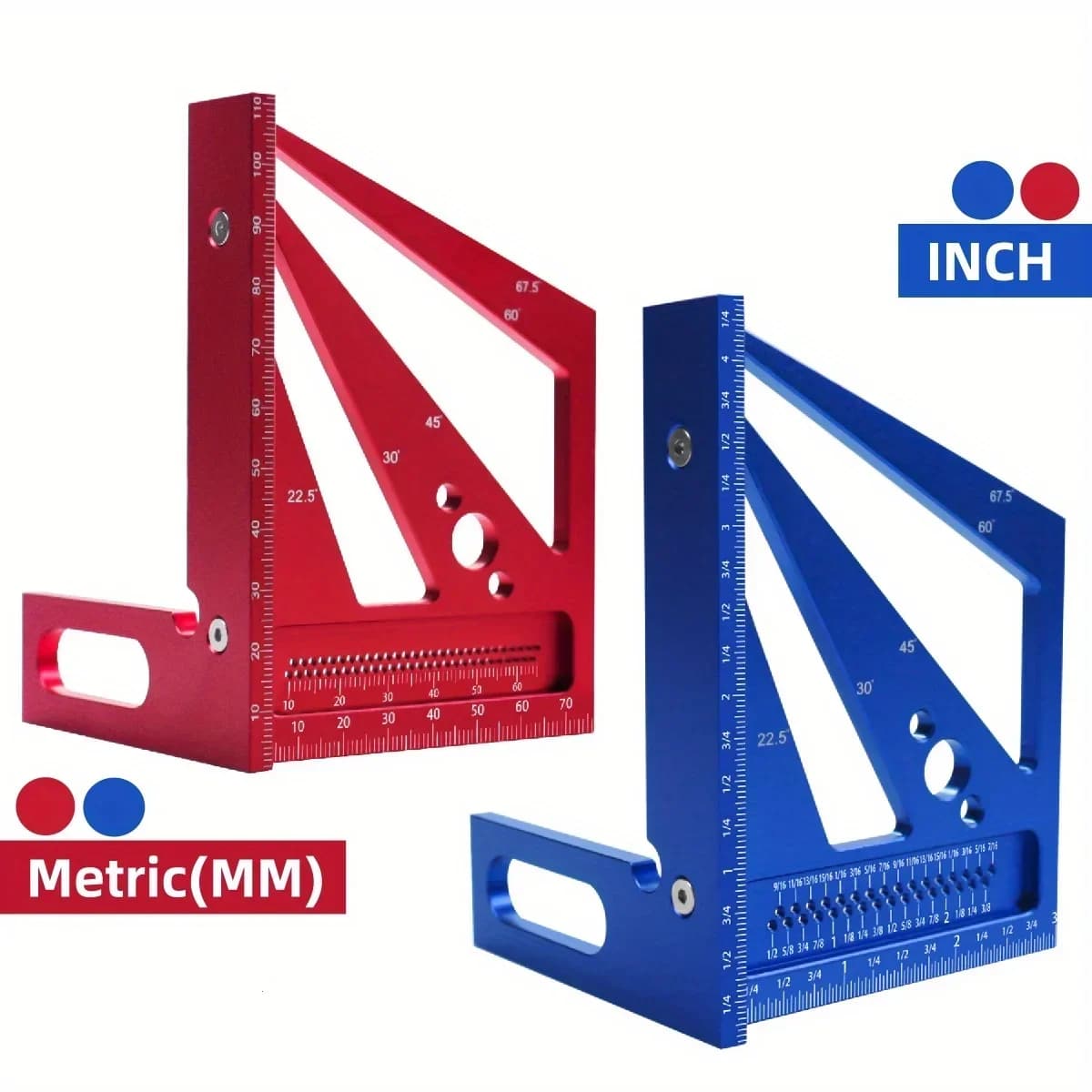Aluminium multifinkel vinkelmåler og protractor 22,5-90 grader