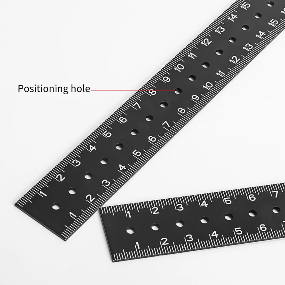 Metriske målelineal med 45/90 graders glidestop