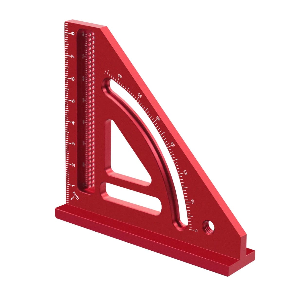 Multivinklet aluminiums vinkelprotractor og lineal
