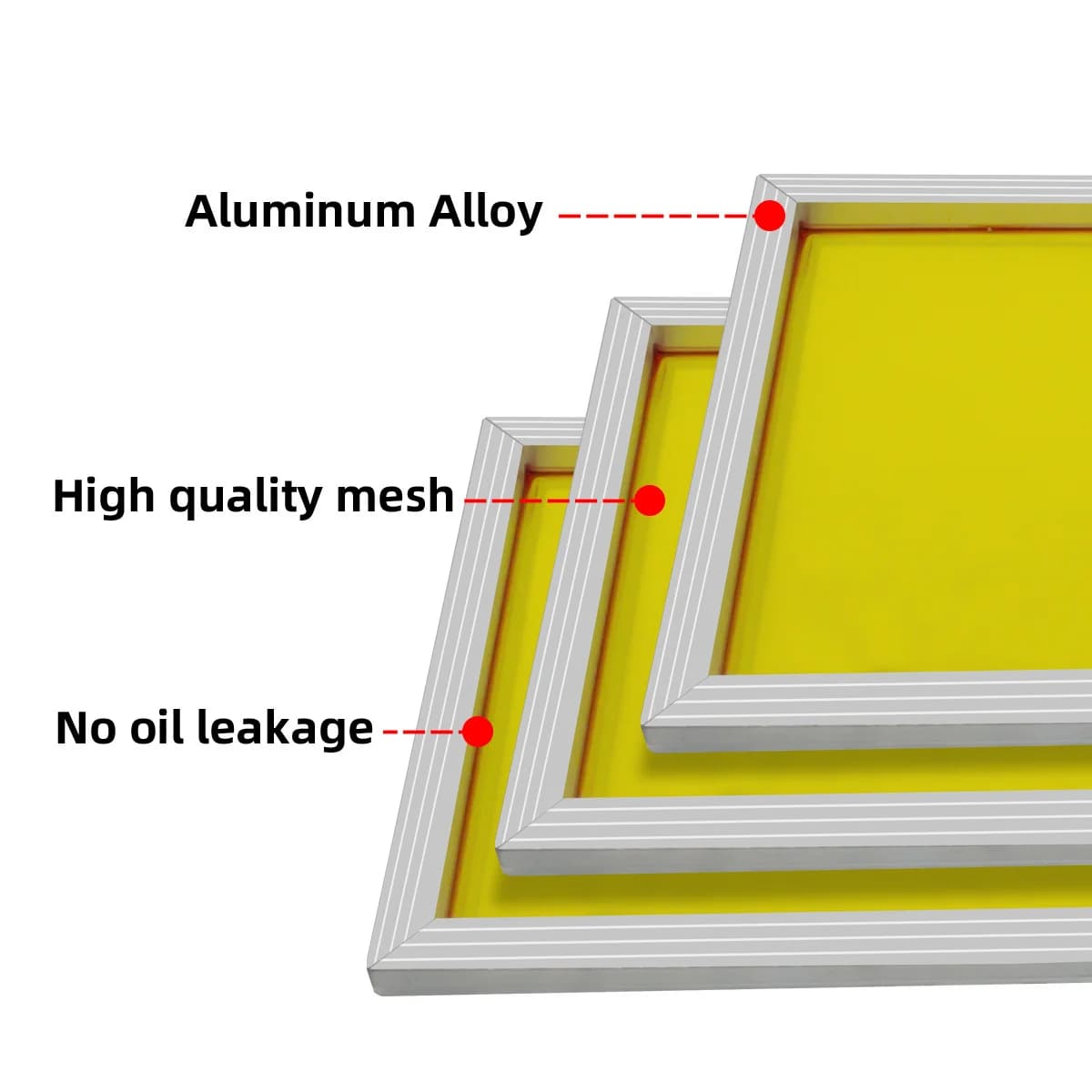 Aluminium silkesiebtryksramme, 43x31 cm, 120T