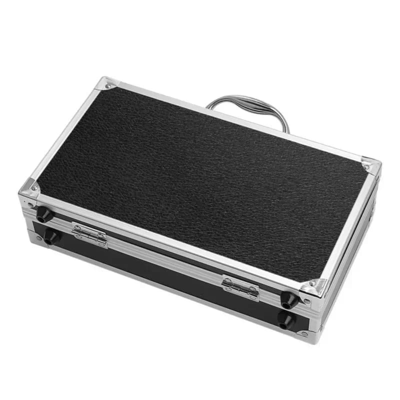 Bærbar aluminium værktøjskasse med svampforing 30x17x8cm