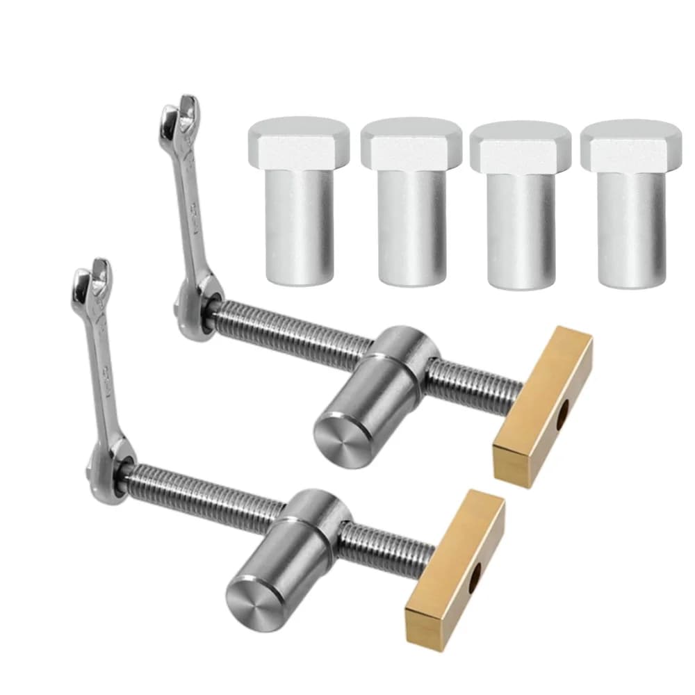 Messing indsatse til bænkstopper for 19/20 mm huller