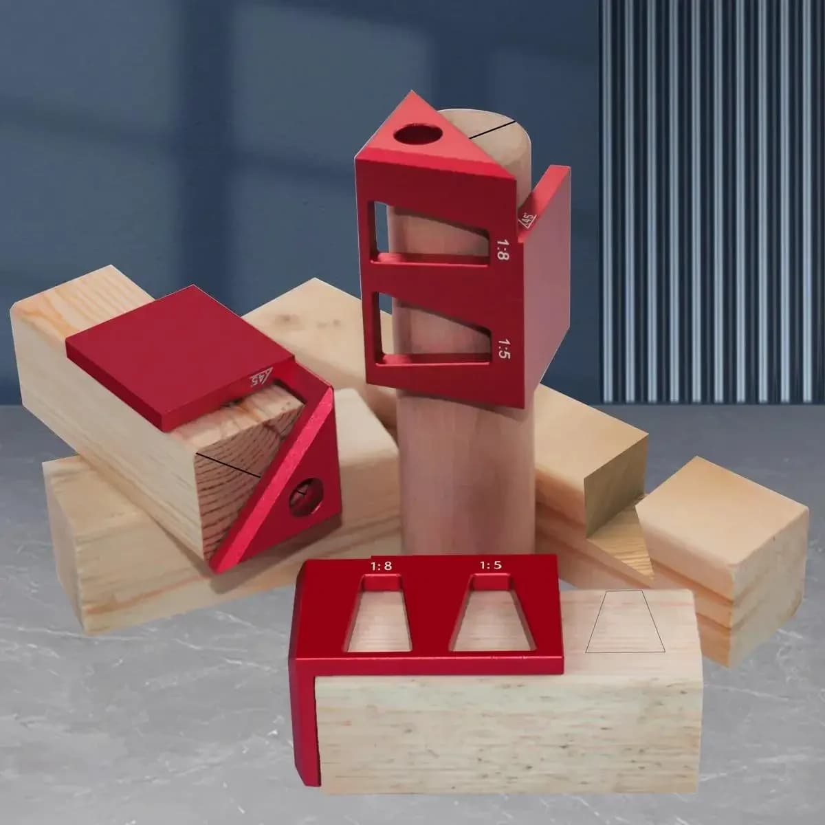 Aluminium 45/90 graders centerfinder og dovetail-jig