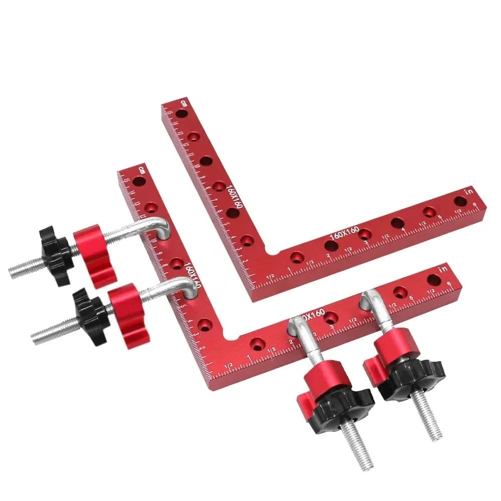 90° L-formet retvinklet fastgørelsesklammer, 120-160 mm